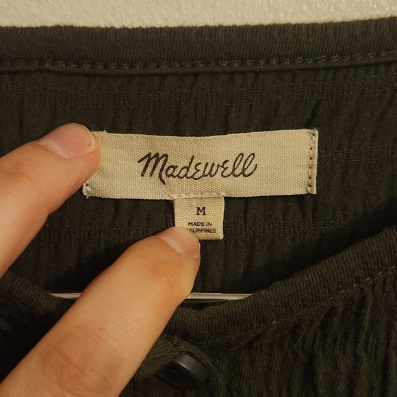 Elegant Madewell Olive Green Women's Dress Tiers Babydoll - Picture 3 of 4